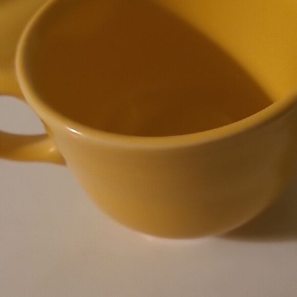 - Fiestaware Yellow Cup and Saucer Set - Picture 6 of 9